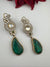 Kundan, CZ, Gold, Doublet Stone Chandelier Long Earrings, Bridal, Moissanite, CZ, Peacock Designer jewelry