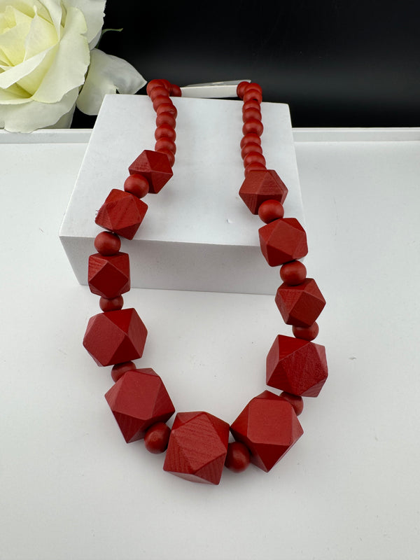 Premium Quality Wooden NECKLACE ONLY in geometric design necklace which is Designer inspired for everyday and party wear