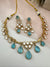 Kundan, CZ, Doublet Stone collar flexible necklace set, Indian Bridal Jewelry set