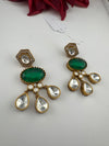 Gold Kundan, Stone Chandelier Drop Earrings, Bridal, Moissanite, CZ, Designer jewelry