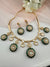 Enamel, Minakari, Kundan, CZ Gold plated Hasli necklace set, Indian Bridal Jewelry set