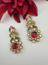 Cubic Zirconia, Kundan, Stone Chandelier Drop Earrings, Moissanite, CZ, Designer jewelry