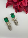 Cubic Zirconia, Kundan, Doublet Stone Chandelier Drop Earrings, Moissanite, CZ, Designer jewelry