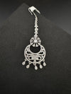 Silver Cubic Zirconia/Diamond Small Tikka, Indian Maang Tikka, kids Headpiece, head jewelry