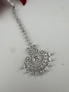 Silver Cubic Zirconia/Diamond Tikka, Indian Maang Tikka, Headpiece, Bridal jewelry (Copy)