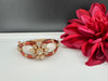 Moissanite Kundan, Enamel, CZ Adjustable Bracelet Bangle, Gold Polish Designer Bangle