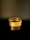 Brushed finished Gold Chunky Cuff Bracelet Bangle, Anti Tarnish, fits sizes upto 2.6"