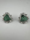 Pearls, Cubic Zirconia, Diamond nano setting stud earrings, Indian Jewelry