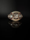 Moissanite Kundan, MOP, CZ Adjustable Bracelet Bangle, Gold Polish Designer Bangle