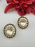 Kundan Enamel Big Stud Earrings, designer Inspired, Indian jewelry
