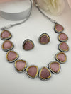 Stones, CZ Gold Plated Collar necklace set, Indian Bridal Jewelry set