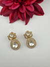 Victorian Uncut Kundan, CZ details is Tyaani Inspired designer earringsDrop Earrings