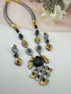 Amrapali inspired, oxidized, CZ, Stone Fusion Long necklace set, Rani haar, everyday wear jewelry