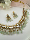 Doublet stone, Mother Of Pearls, pearls Flexible Gold necklace set, Indian Bridal Jewelry