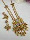 Amrapali inspired, Pachi Kundan, Stone Gold Necklace Set, Indian Bridal Rani Haar