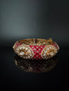 Pchhi Kundan, Moissanite Kundan, CZ Openable Broad Bracelet Bangle, Gold Polish (Fits 2.6" wrists) (Copy)