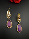 Kundan, CZ, Gold, Doublet Stone Chandelier Long Earrings, Bridal, Moissanite, CZ, Designer jewelry