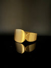 Brushed finished Gold Chunky Cuff Bracelet Bangle, Anti Tarnish, fits sizes upto 2.6"