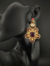 Kundan, stone, cuboz Zirconia Sabyasachi inspired Chandbali Chandelier long earring, designer jewelry