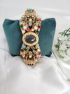 Designer inspired Stones, CZ, Crystal Openable Bracelet Bangle, Gold Polish (Fits 2.6" wrists)