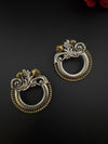 Oxidized Oversized Stud Earrings, Boho Ethnic Jewelry, designer jewelry