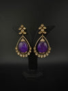 Kundan, CZ, Gold, Doublet Stone Chandelier Long Drop Earrings, Moissanite, CZ, Designer jewelry