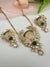 Kundan, CZ, MOP, Stone, Uncut Polki Long Pendant necklace set, Pendant set, everyday wear jewelry