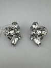 Crystals geometric shapes in unique setting Designer stud earrings, Indian Jewelry