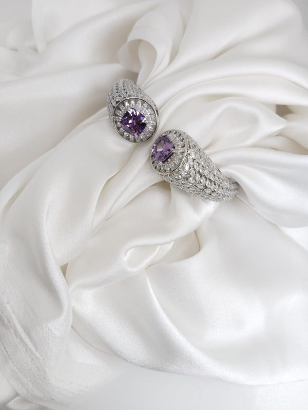 Openable Designer Cuff bracelet with Stones, American Diamonds, crystal stones, CZ, Fits size upto 2.6"