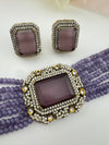 Hydro beads, CZ, Stones Choker necklace set, Indian Bridal Jewelry, chic set