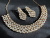 Kundan and Moissanite Gold necklace set, Indian Bridal Jewelry
