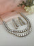 Crystals and CZ Diamond 2 layer gold Necklace Set, Gold Plated Bridal jewelry