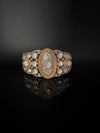 Moissanite Kundan, MOP, CZ Adjustable Bracelet Bangle, Gold Polish Designer Bangle
