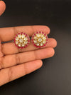 Kundan, Pachi kundan, cubic Zirconia, stones Stud Earrings, Tyaani Inspired Indian Jewelry