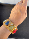 Amrapali,stones, Moissanite Kundan only 1 Banglebracelet (size-2.4", Fits 2.6" upto wrists sizes)