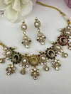 Sabyasachi inspired Kundan Pearls stones Necklace Set, Indian Bridal set
