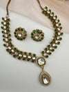 Stones, CZ, Kundan Gold necklace set, Indian Bridal Jewelry set