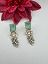 Cubic Zirconia, Kundan, Doublet Stone Chandelier Drop Earrings, Moissanite, CZ, Designer jewelry