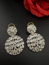 Premium Cubic Zirconia Chandelier Long earrings is designer Inspired, Statement round earring, Bridal, Party, Wedding jewelry