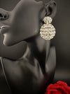 Premium Cubic Zirconia Chandelier Long earrings is designer Inspired, Statement round earring, Bridal, Party, Wedding jewelry