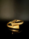 Brushed finished Gold Cuff Bracelet Bangle, Anti Tarnish, fits sizes upto 2.6"