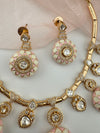 Enamel, Minakari, Kundan, CZ Gold plated Hasli necklace set, Indian Bridal Jewelry set