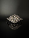 Openable Designer bracelet with Pearls, crystal stones, CZ Nano setting, Fits size upto 2.6"