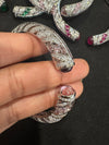 Openable Cuff bracelet with Stones, American Diamonds, crystal stones, CZ, Fits size upto 2.6"