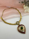 MOP, Cubic Zirconia, Stones Amrapali inspired necklace set, Indian Bridal Jewelry