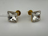 Swarovski inspired Crystals Square small stud earrings, Indian Jewelry