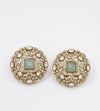 Kundan, Doublet stone, cubic zirconia Big Stud Earrings, designer Inspired, Indian jewelry