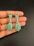 Cubic Zirconia, Diamond, Doublet stone, Silver Polish Designer inspired Dangle Drop earrings, Indian Jewelry