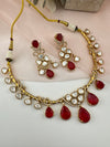 Kundan, CZ, Doublet Stone collar flexible necklace set, Indian Bridal Jewelry set