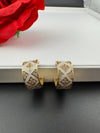 Cubic Zirconia and Enamel hoops, Indian jewelry, everyday lightweight earrings/Bridesmaid Gift/designer hoops/Small Statement hoops